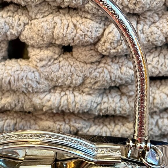 Joy Collection Small Black Hard Shell Evening Clutch Purse - Picture 5 of 16